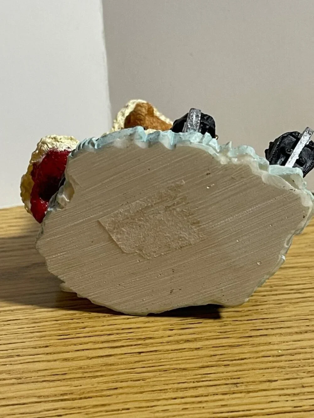 Christmas Bear Skaters Figurine Winter Scene Handpainted Resin Decor Festive